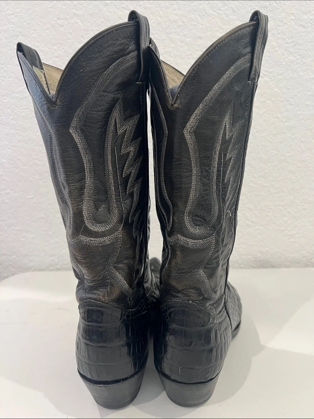 Remington El Paso Black Custom Caiman Men's Cowboy Boots